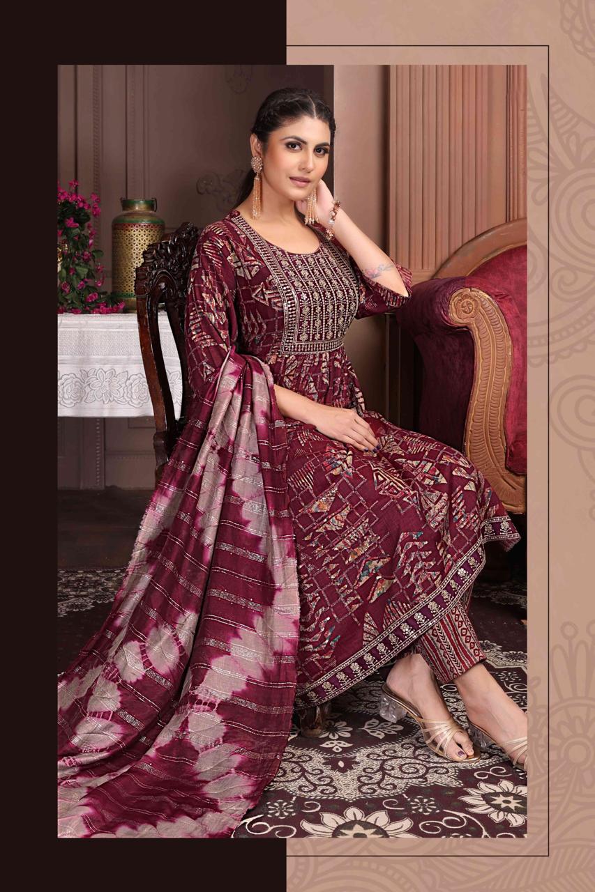 Kashida Devika Vol 1 Capsule Foil Printed Kurti With Bottom Dupatta Wholesalers In Delhi
